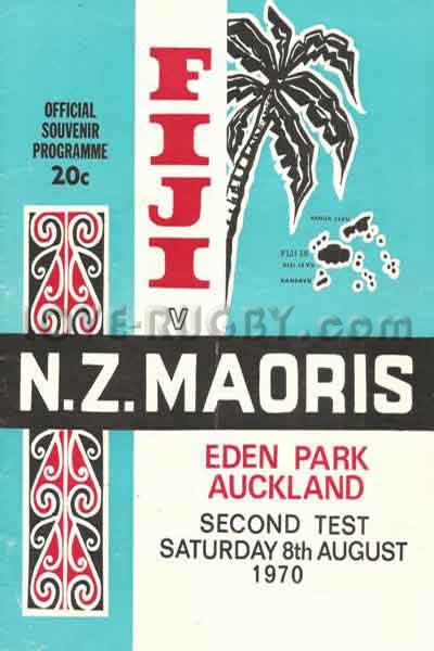 1970 New Zealand Maori v Fiji  Rugby Programme
